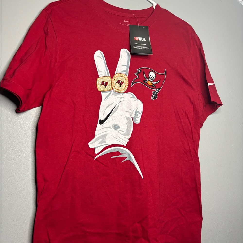 Nike Red Men's Tee with Graphic Design